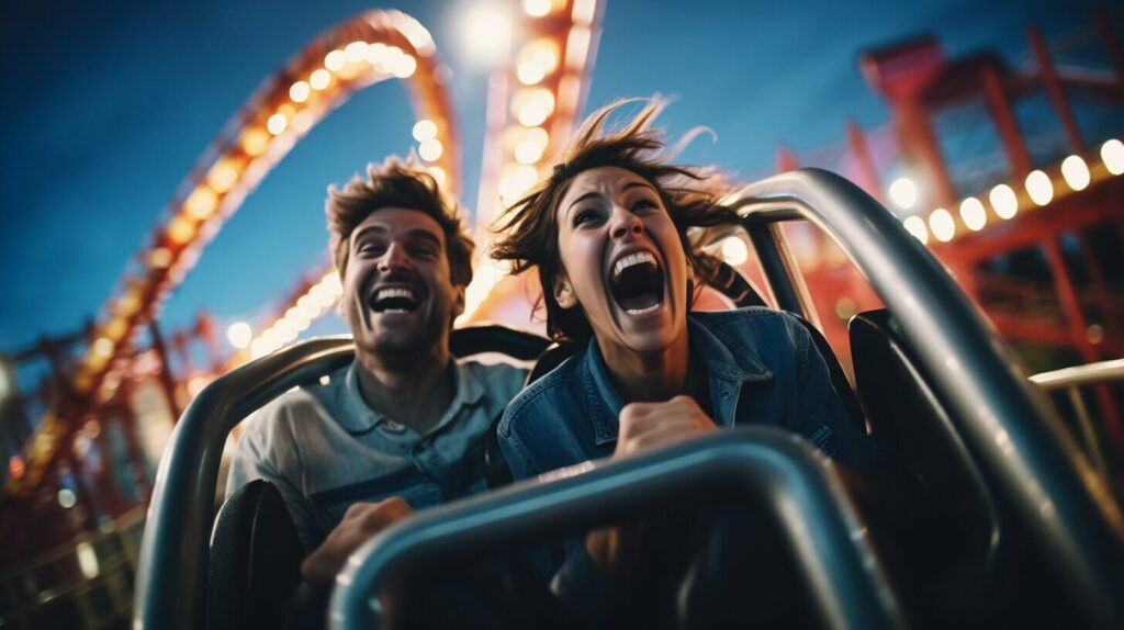 dream about riding a roller coaster with someone